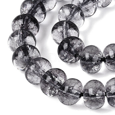 Crackle Transparent Glass Beads Strands GLAA-N074-02B-06-1