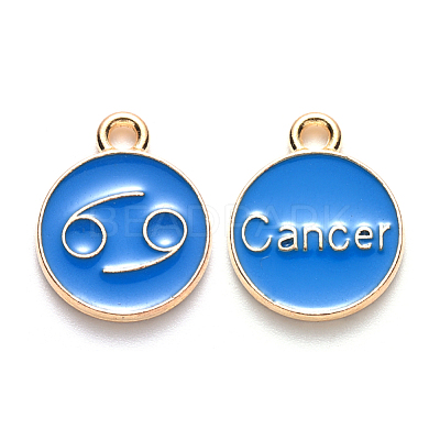 Alloy Enamel Pendants X-ENAM-S124-01B-02D-1