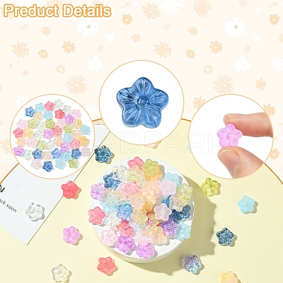 30Pcs Baking Paint Glass Beads GLAA-FS0001-97E-1