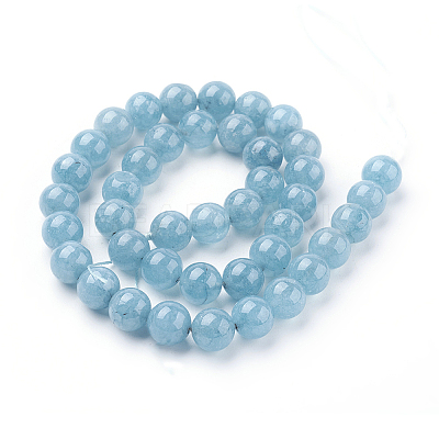 Natural Blue Quartz Beads Strands G-O047-07-10mm-1