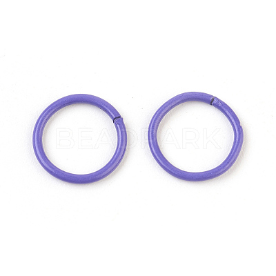 Spray Painted Iron Open Jump Rings IFIN-F149-B-1