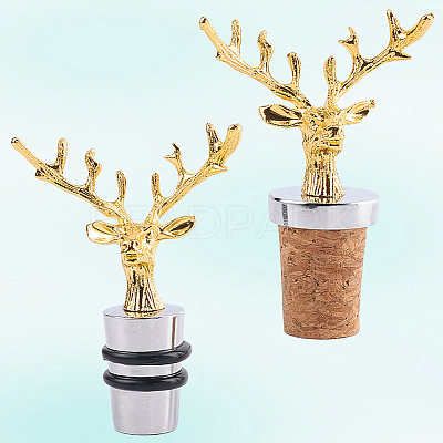2Pcs 2 Style Zinc Alloy Wine Stoppers FIND-GF0011-17B-1