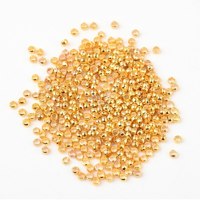 Brass Crimp End Beads X-E002-G-1