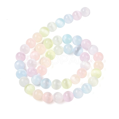 Macaron Color Natural Selenite Beads Strands G-C142-01B-10-1