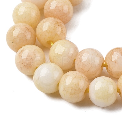 Ombre Effect Dyed Glass Beads Strands GLAA-T031-01O-07-1