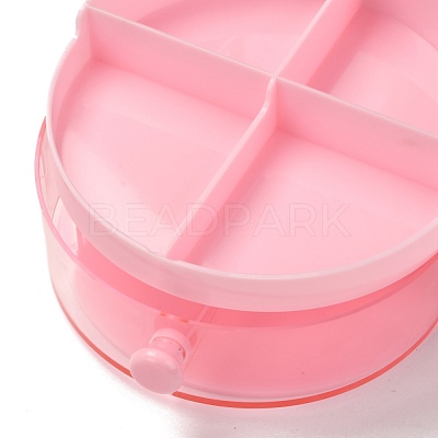 Round Plastic Jewelry Boxes OBOX-F006-08-1
