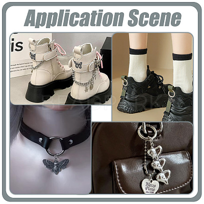 10Pcs 5 Style Alloy Enamel Shoes Charms HJEW-PH02496-1