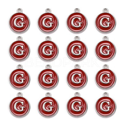 Platinum Plated Alloy Enamel Charms LS-ENAM-S118-03G-P-1