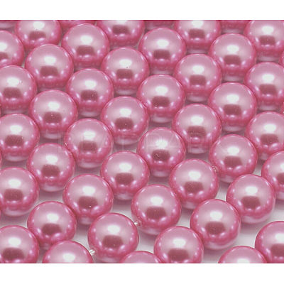 Eco-Friendly Dyed Glass Pearl Round Beads Strands HY-A002-4mm-RB109-1