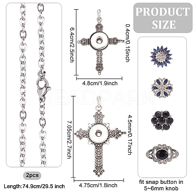 DIY Interchangeable Pendant Necklace Making Kit DIY-DR0001-01-1