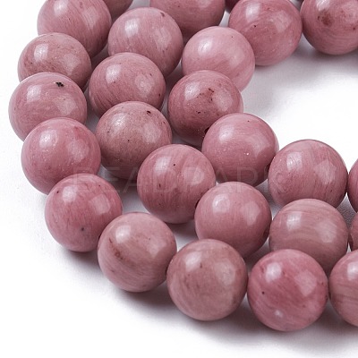 Natural Rhodonite Bead Strands G-L417-08-8mm-1