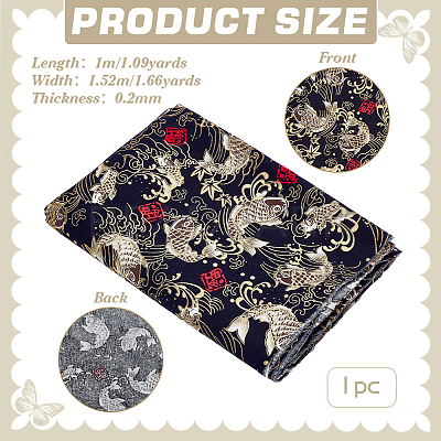 Japanese Style Cotton Fabric DIY-WH0504-797A-1