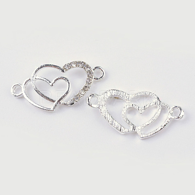 Alloy Rhinestone Links connectors X-ALRI-Q065-23S-1