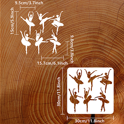 PET Hollow Out Drawing Painting Stencils DIY-WH0391-0560-1