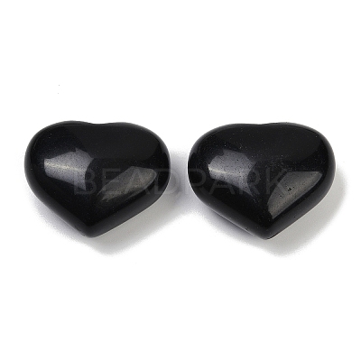 Heart Natural Obsidian Palm Stones G-C186-02I-1