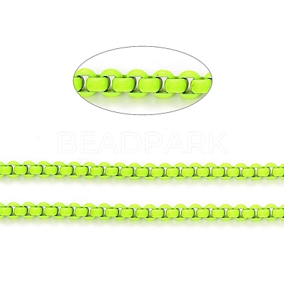 Spray Painted 304 Stainless Steel Box Chains CHS-L027-01-1
