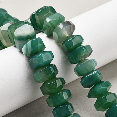 Natural Banded Agate Beads Strands G-K392-A17-1