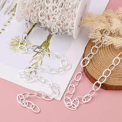 Electroplate Brass Paperclip Chains CHC-L019-31S-1