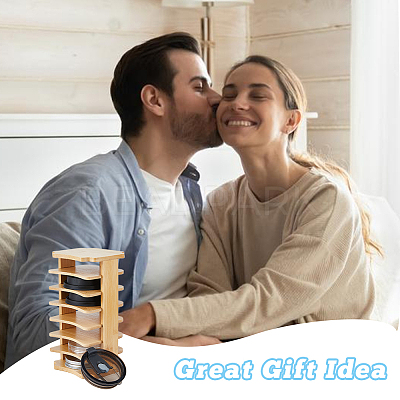 Bamboo Rattan Food Storage Stands AJEW-WH0534-52-1