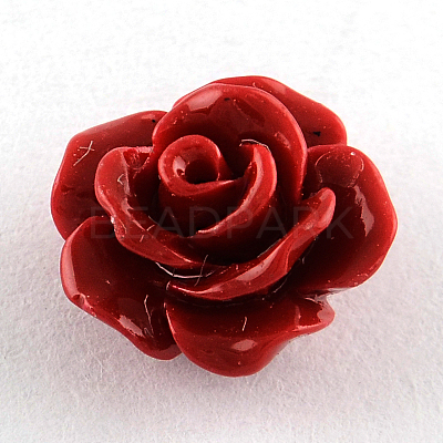 Dyed Flower Synthetical Coral Beads CORA-R011-28D-1