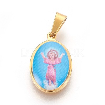 304 Stainless Steel Pendants STAS-F185-24G-1