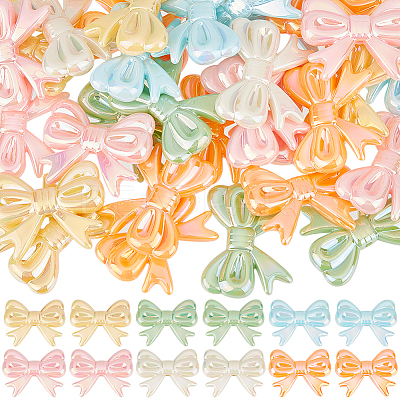 50Pcs Opaque Acrylic Beads SACR-SC0001-30-1