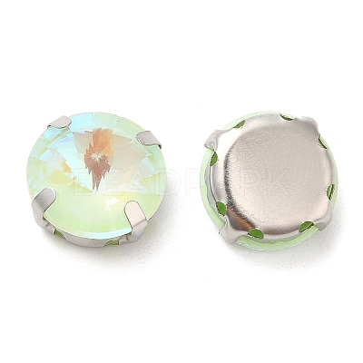 Mocha Fluorescent(MI) Flat Round Sew on Rhinestone GGLA-M006-02A-P02-1