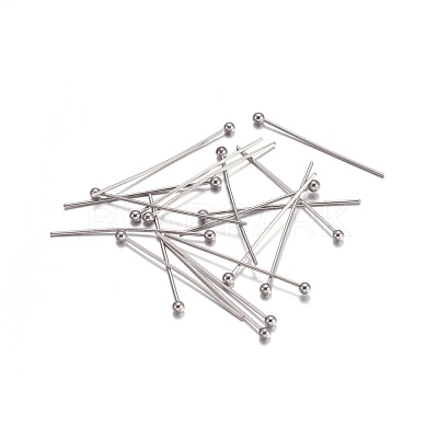 Tarnish Resistant 304 Stainless Steel Ball Head Pins STAS-O105-04-0.6x25mm-1