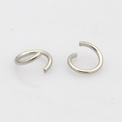 Tarnish Resistant 304 Stainless Steel Open Jump Rings STAS-N015-03-4x0.7mm-1