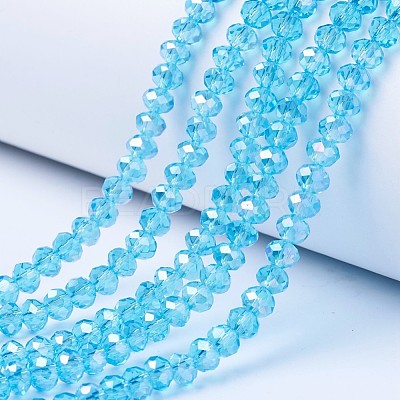 Electroplate Glass Beads Strands EGLA-A034-T10mm-B14-1