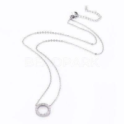 304 Stainless Steel Pendant Necklaces X-NJEW-F264-28P-1