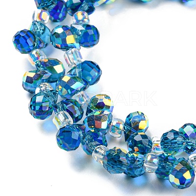 Electroplate Transparent Glass Beads Strands X-EGLA-P052-01A-AB05-1