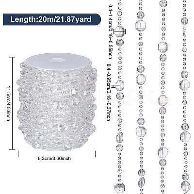Acrylic Crystal Garlands Strands DIY-WH0304-485-1