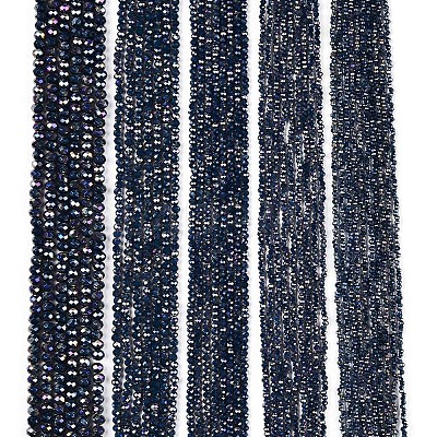 Electroplate Glass Beads Strands EGLA-A04-P6mm-B16-1