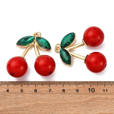 Brass Glass Pendants KK-D390-24G-1