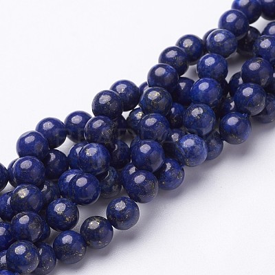 16 inch Grade A Round Dyed Natural Lapis Lazuli Beads Strand G-GSR4mmC123-1