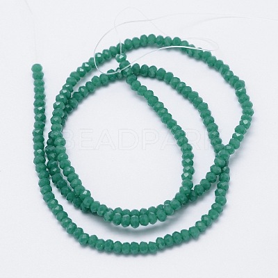 Faceted Rondelle Glass Beads Strands GLAA-M028-2mm-A06-1