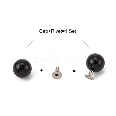ABS Plastic Imitation Pearl Rivet Studs KY-L076-B-02-1