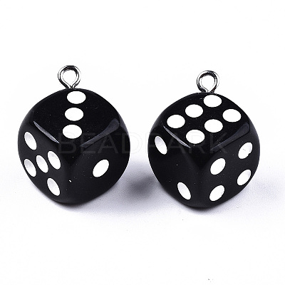 Opaque Epoxy Resin Pendants X-CRES-N025-12A-B01-1