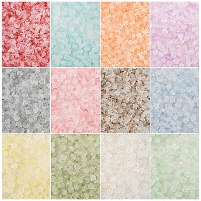 50G Frosted Glass Beads FGLA-YW0001-03A-1