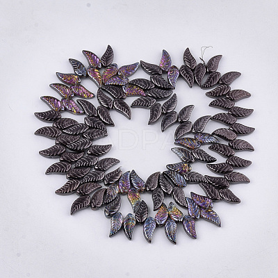 Electroplate Glass Beads Strands EGLA-T017-06F-1