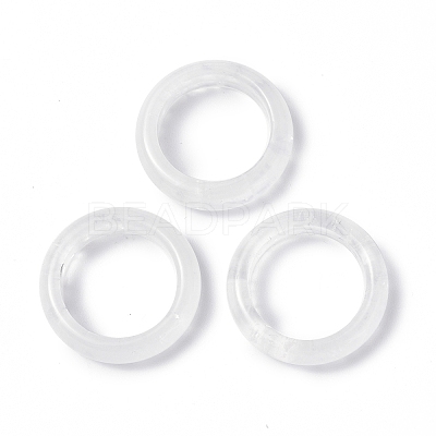 Natural Quartz Crystal Plain Band Ring RJEW-P044-01A-09-1