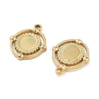 304 Stainless Steel Pendant Cabochon Settings X-STAS-P364-07G-1