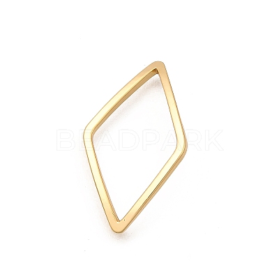 Brass Open Back Bezel Link Rings KK-B152-08D-G-1