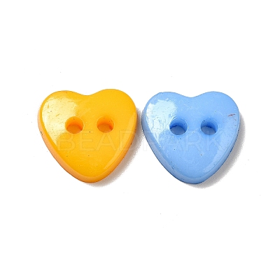 Acrylic Heart Buttons BUTT-E071-A-M-1
