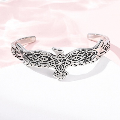 Viking 316 Surgical Stainless Steel Cuff Bangles BJEW-C142-15AS-1