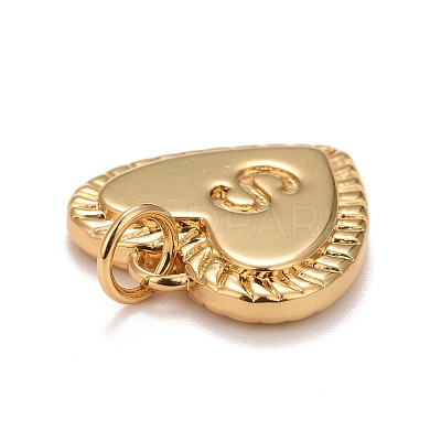 Rack Plating Real 18K Gold Plated Brass Pendants KK-E260-01G-S-1