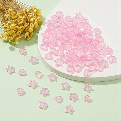 100Pcs 2 Style Eco-Friendly Transparent Acrylic Beads TACR-YW0001-86C-1
