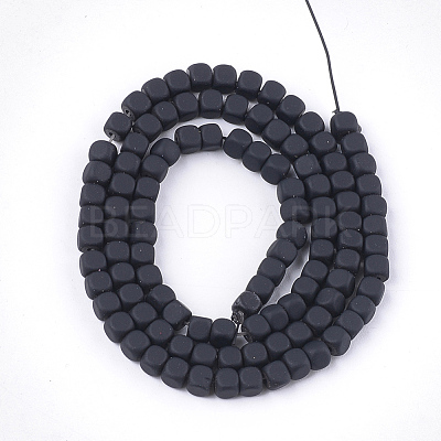 Spray Painted Non-magnetic Synthetic Hematite Beads Strands G-T116-14-17-1