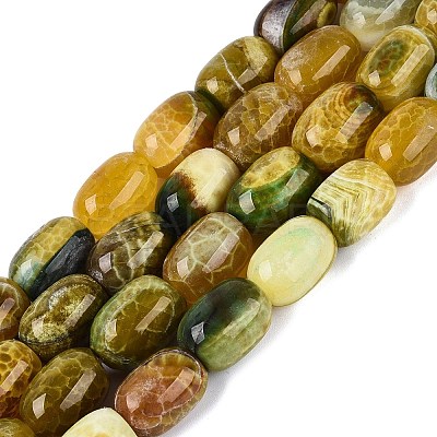 Natural Dragon Veins Agate Beads Strands G-Q606-42C-1